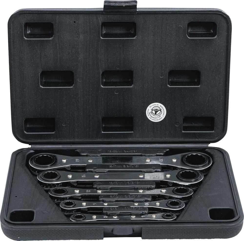 Bgs Technic Dvipusiai terkšliniai veržliarakčiai | su reversu | 6 x 8-19 x 22 mm | 5 vnt. (1450)