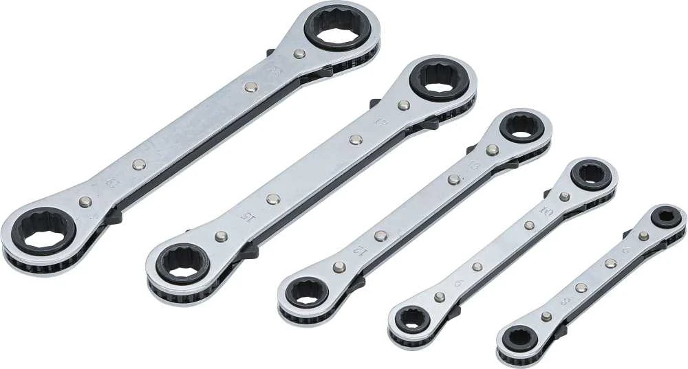 Bgs Technic Dvipusiai terkšliniai veržliarakčiai | su reversu | 6 x 8-19 x 22 mm | 5 vnt. (1450)