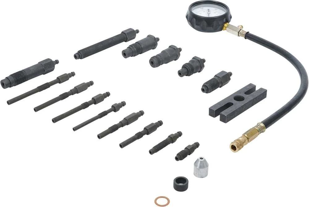 Bgs Technic Dyzelinis kompresijos matuoklis su adapteriais (62660)