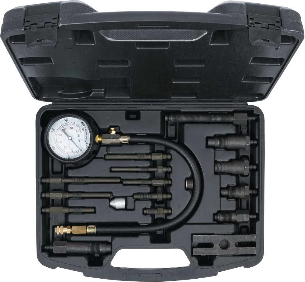 Bgs Technic Dyzelinis kompresijos matuoklis su adapteriais (62660)