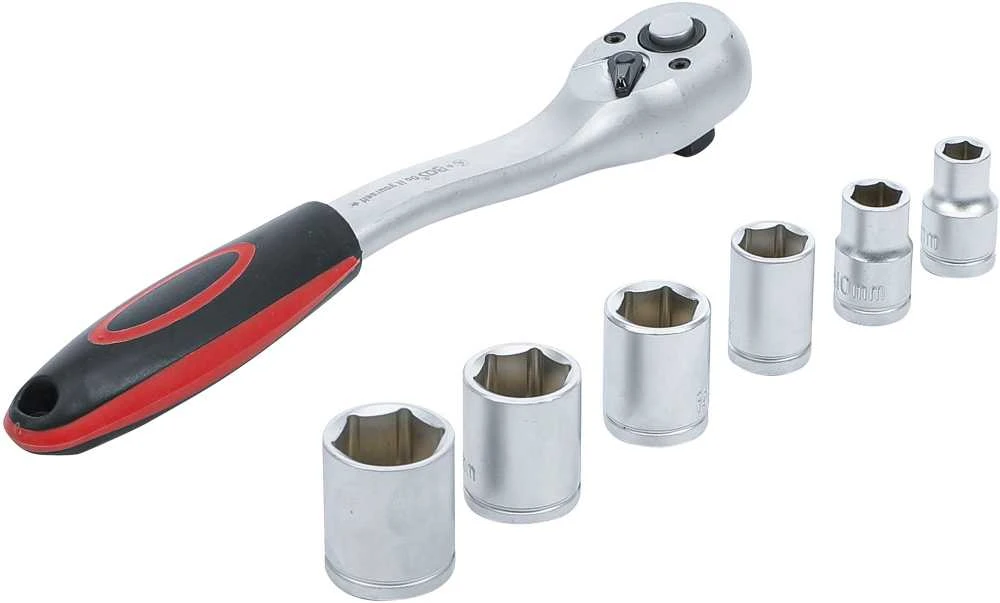 Bgs Technic Galvučių rinkinys su terkšle | 10 mm (3/8") | 8-19 mm | 7 vnt. (15112)