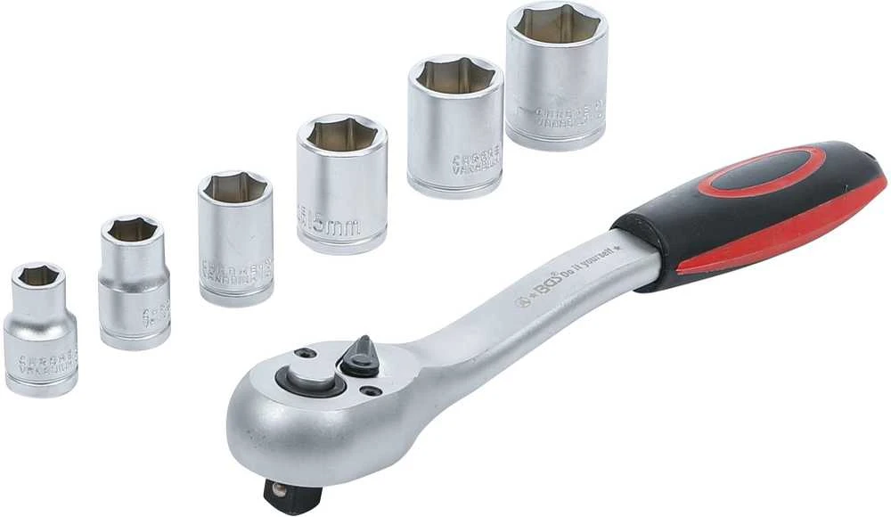 Bgs Technic Galvučių rinkinys su terkšle | 10 mm (3/8") | 8-19 mm | 7 vnt. (15112)