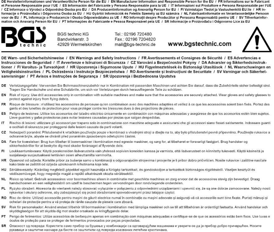 Grąžtas Bgs Technic Greito užspaudimo griebtuvas | metalinis | 6,3 mm (1/4") x 20 UNF | 0,8–10 mm (74469)