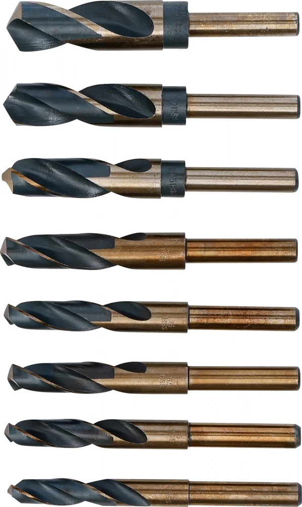 Grąžtas Bgs Technic HSS spiralinių grąžtų rinkinys | 14–25,5 mm | 8 vnt. (72131)