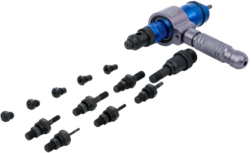 Grąžtas Bgs Technic Metalinis kniedinių veržlių ir kniedžių antgalis gręžtuvui | M3–M12 (74690)