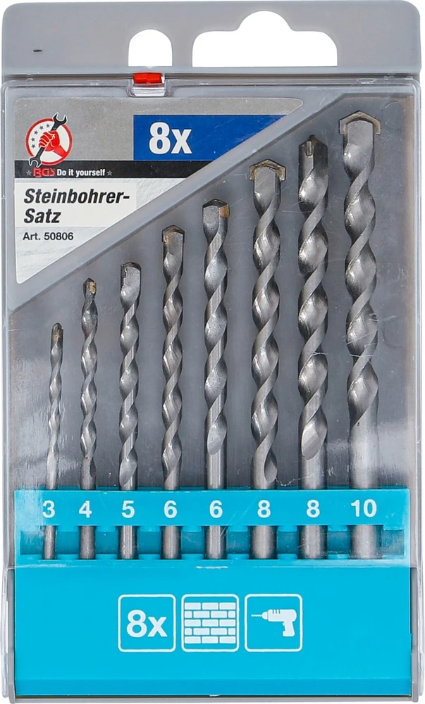 Grąžtas Bgs Technic Mūro grąžtų rinkinys | 3–10 mm | 8 vnt. (50806)
