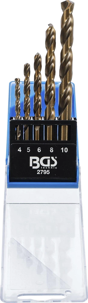 Grąžtas Bgs Technic Grąžtų rinkinys | Cobalt-HSS | HSS | 4 - 10 mm | 5 vnt. (2795)
