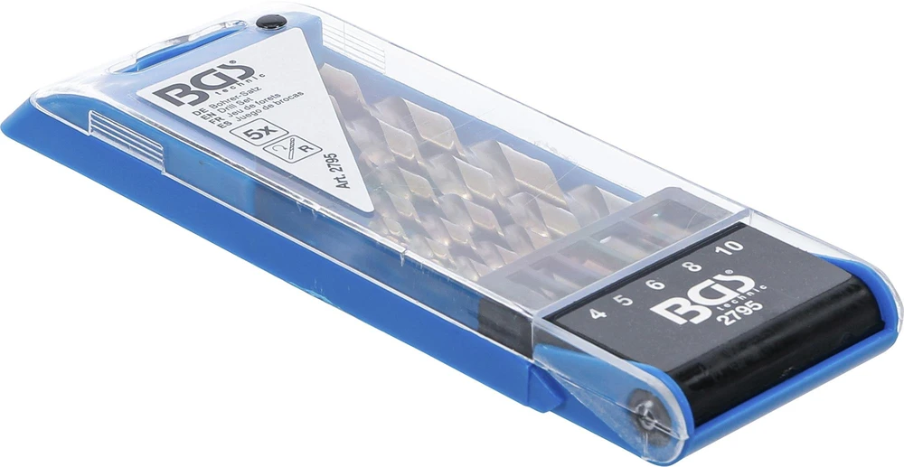 Grąžtas Bgs Technic Grąžtų rinkinys | Cobalt-HSS | HSS | 4 - 10 mm | 5 vnt. (2795)