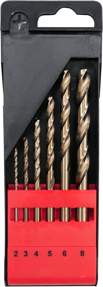 Grąžtas YATO METALO GRĄŽTŲ RINKINYS CO HSS 6vnt./2-8/ 2, 3, 4, 5, 6, 8mm
