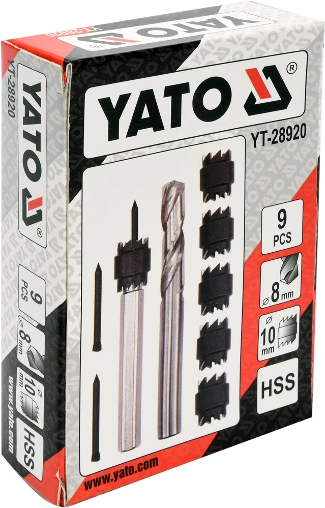 Grąžtas Grąžtų komplektas Yato YT-28920; 9 vnt.