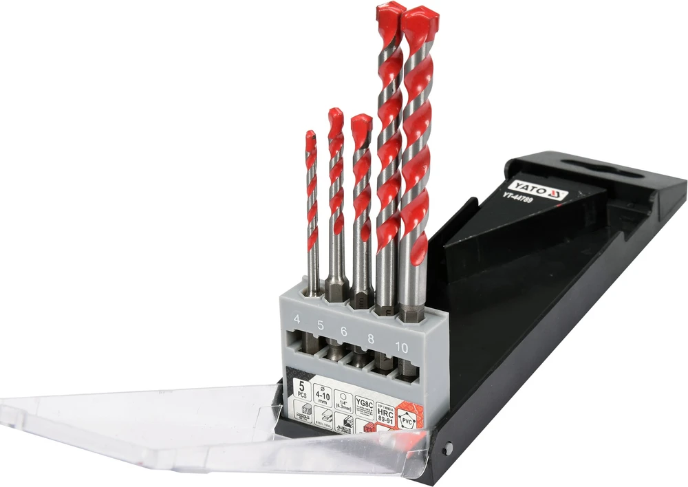 Grąžtas YATO grąžtai UNIWERSALNE HEX KPL. 5szt. 4-10mm