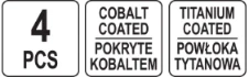 Grąžtas Toya Sa Poland Grąžtai kontaktiniams taškams nugręžti | HSS Cobalt | 4 vnt. (YT-28922)