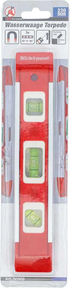 Bgs Technic Gulsčiukas torpedo | su magnetu | 3 akutės | 230 mm (50868)