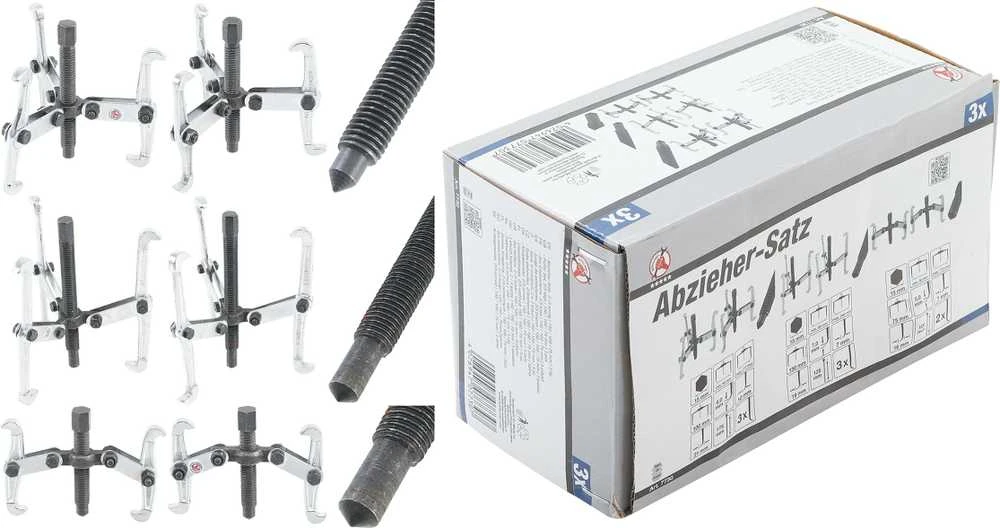 Bgs Technic Guolių nuėmėjų komplektas | Išorinis / vidinis | 2/3 kojos | 75 - 150 mm | 3 vnt. (7730)