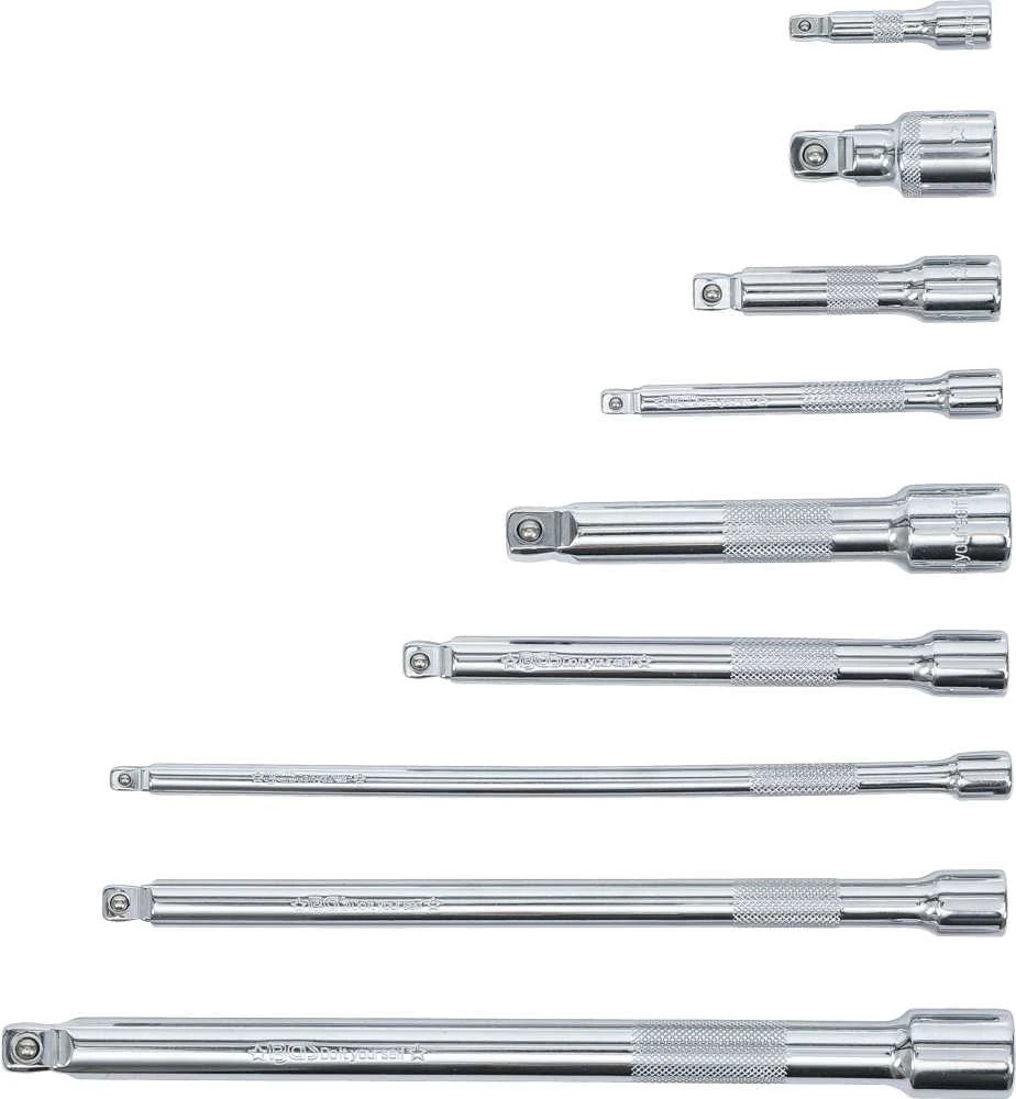 Bgs Technic Ilgintuvų rinkinys | šarnyriniai | 6.3 mm (1/4") / 10 mm (3/8") / 12,5 mm (1/2") | 9 vnt. (6113)