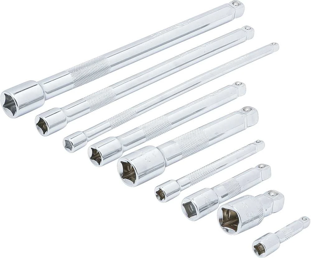 Bgs Technic Ilgintuvų rinkinys | šarnyriniai | 6.3 mm (1/4") / 10 mm (3/8") / 12,5 mm (1/2") | 9 vnt. (6113)
