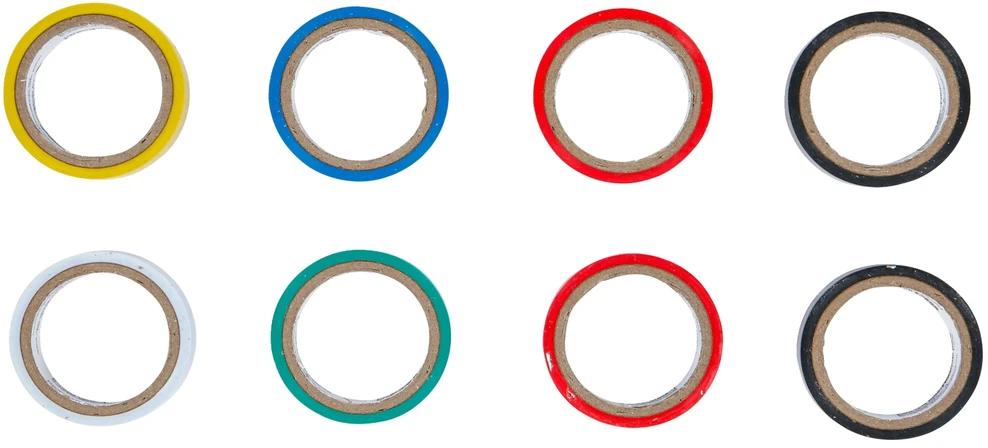 Bgs Technic Izoliacinių įvairiaspalvių juostų rinkinys 18 mm x 3 m | 8 vnt (80838)