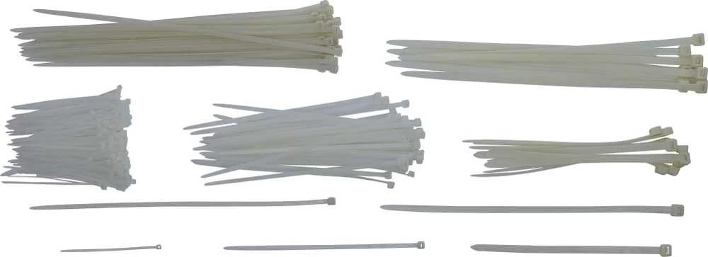 Bgs Technic Kabelių dirželių asortimentas | balti | 100 x 300 mm | 250 vnt. (80778)