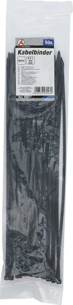 Bgs Technic Kabelių jungčių asortimentas | juodi | 4,5 x 350 mm | 50 vnt. (80877)