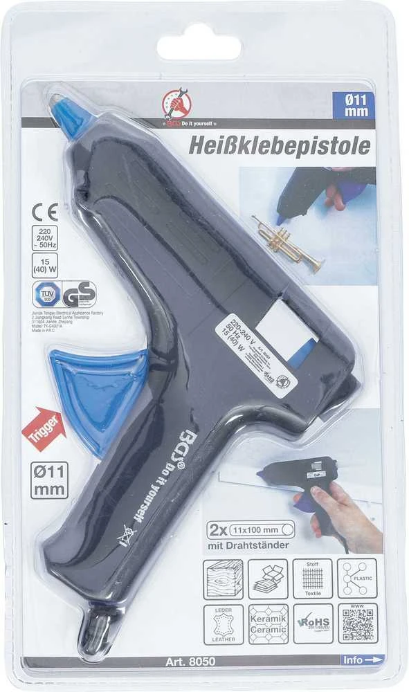 Bgs Technic Karštų klijų pistoletas | Klijavimo ladelės Ø 11 mm | 15 W (8050)