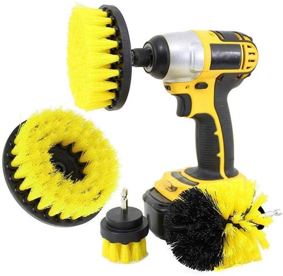 Kingrony Šepečių rinkinys su Hex 6.3 mm (1/4") galu | Nailonas | 3 vnt. (DB003)