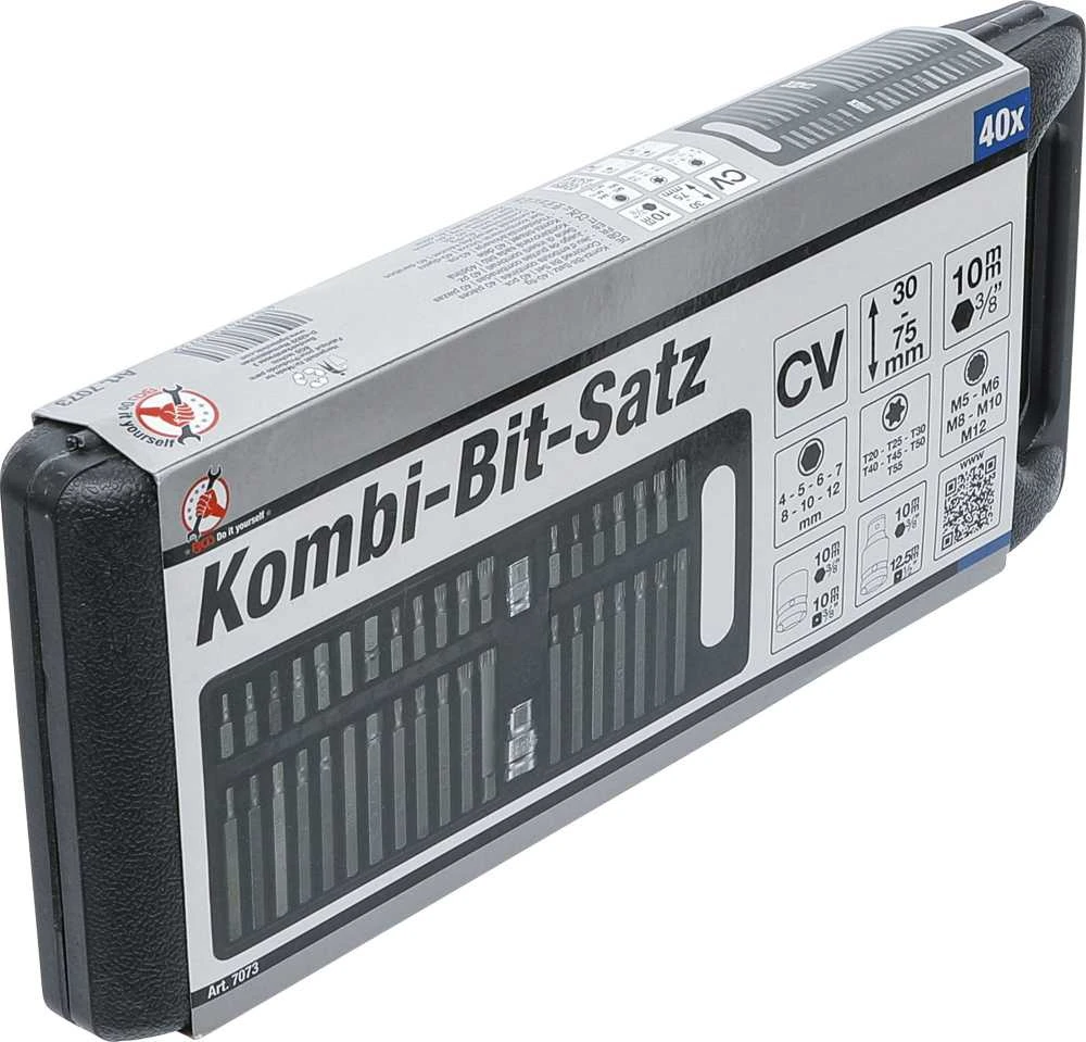 Grąžtas Bgs Technic Kombinuotas antgalių rinkinys | 40 vnt. (7073)