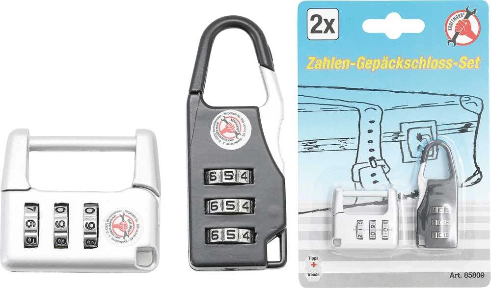 Bgs Technic Kombinuotas bagažo spynelių rinkinys | 2 vnt. (85809)
