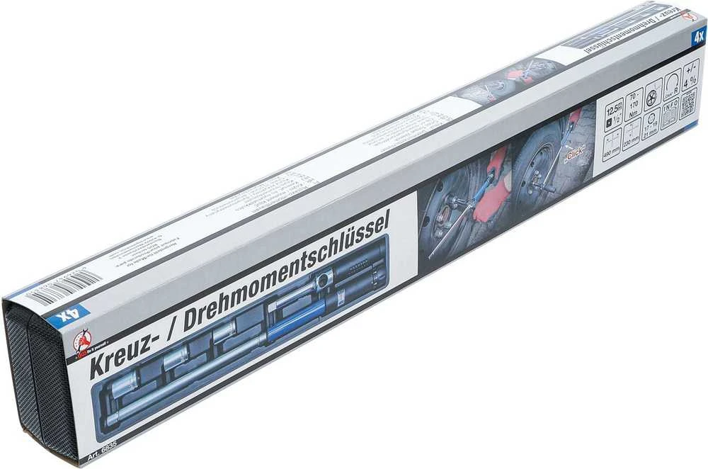 Bgs Technic Kryžminis dinamometrinis raktas | 12,5 mm (1/2") | 70 - 170 Nm (6835)