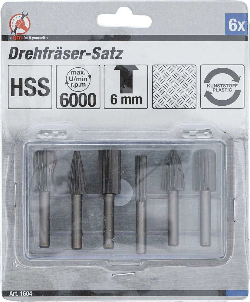 Bgs Technic Kūginės frezos metalui | HSS | 6 vnt. (1604)