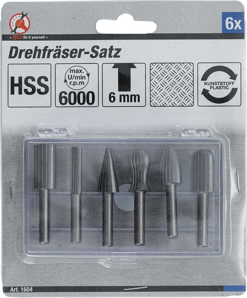 Bgs Technic Kūginės frezos metalui | HSS | 6 vnt. (1604)