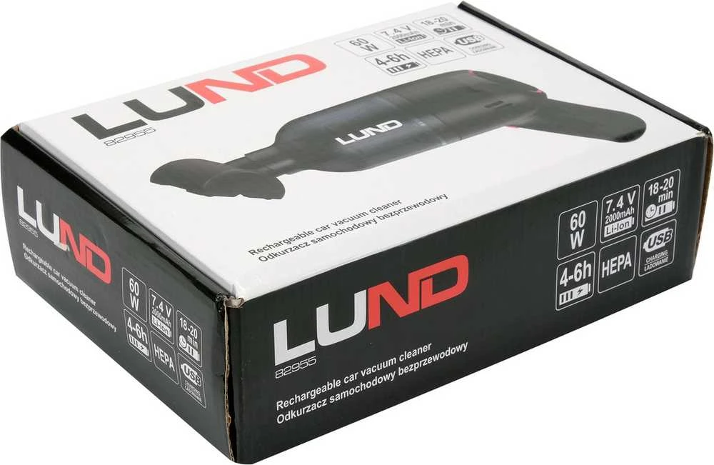 Toya Sa Poland LUND Dulkių siurblys SAMOCHODOWY Belaidis 60W