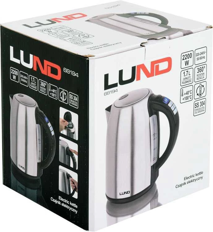 Lund Toya Sa Poland Elektrinis virdulys | Nerūdijantis plienas | temperatūros kontrolė | 1.7 l (68194)