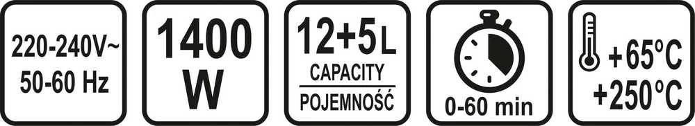 Halogeninis garų puodas Lund 67641, 17 l, juodas