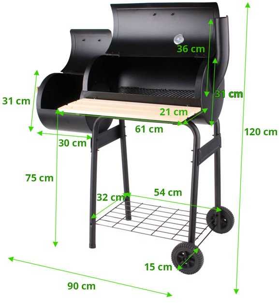 Toya Sa Poland Lauko kepsninė / grilis | su dangčiu ir grotelėmis | 60 cm (99513)