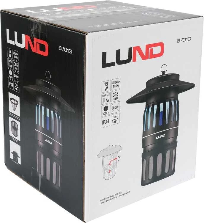 Lund Toya Sa Poland Lempa nuo vabzdžių | su ventiliatoriumi | UV-A 15W, IPX4 (67013)