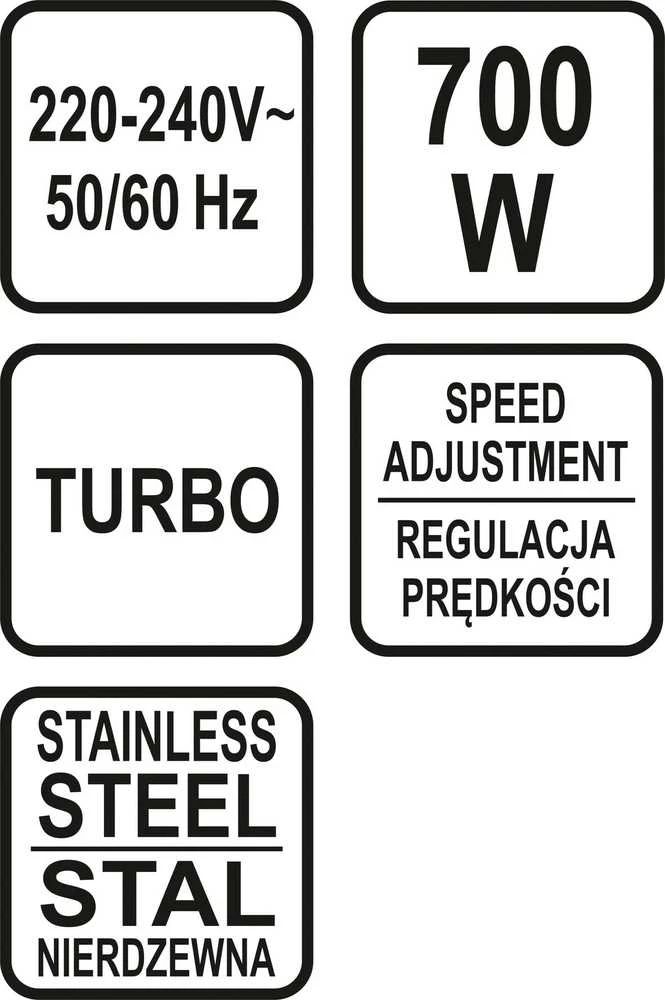 LUND Rankinis plakiklis Daugiafunkcinis 4w1 700W
