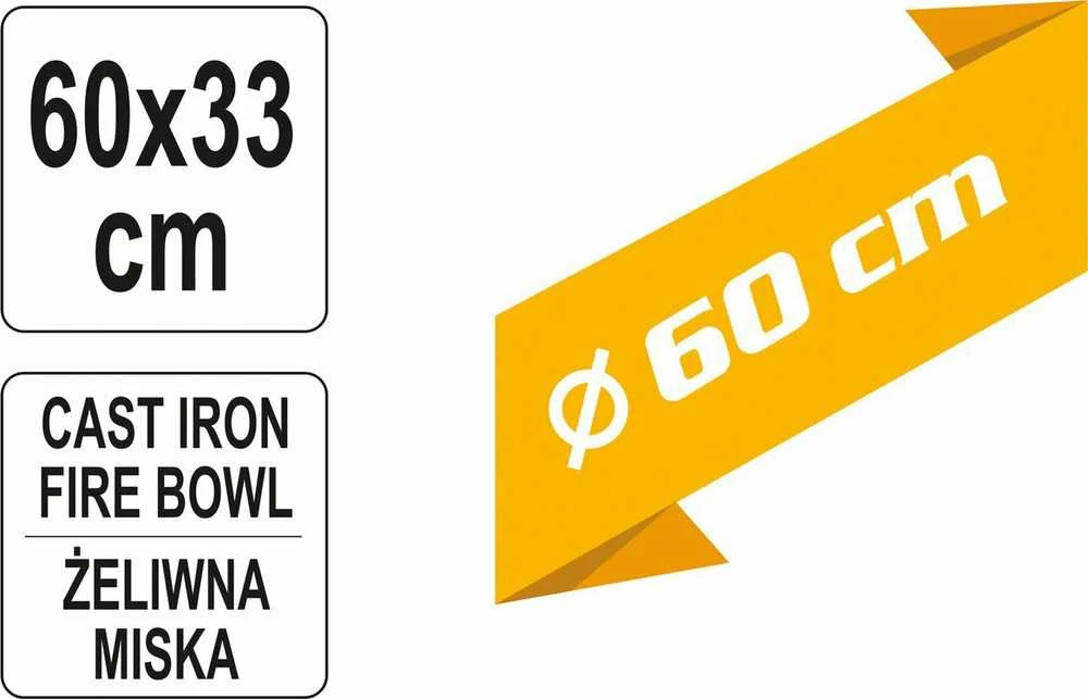 Toya Sa Poland Stabilus ketaus sodo židinys / laužavietė | nuimamos kojos | Ø 60 cm (99711)