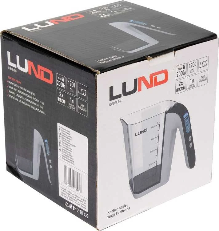LUND Virtuvinės svarstyklės Z POJEMNIKIEM 1200ml