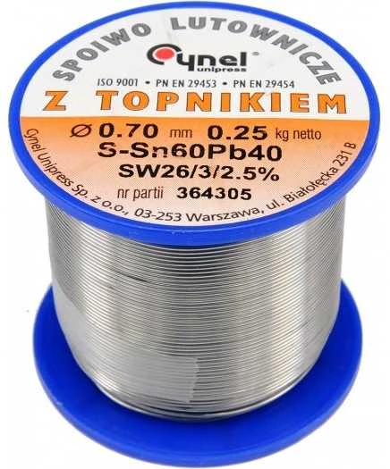 Toya Sa Poland Lydmetalio viela Ø 0,70mm. 250g su fliusu (76807)