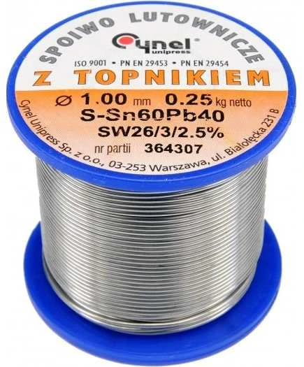 Toya Sa Poland Lydmetalio viela Ø 1,00mm. 250g su fliusu (76811)