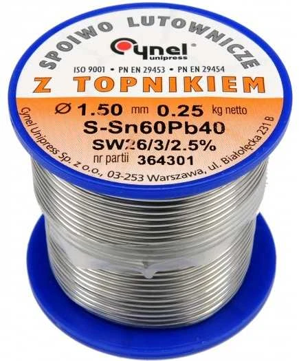 Toya Sa Poland Lydmetalio viela Ø 1,50mm. 250g su fliusu (76815)