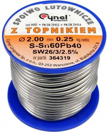 Toya Sa Poland Lydmetalio viela Ø 2,00mm. 250g su fliusu (76819)