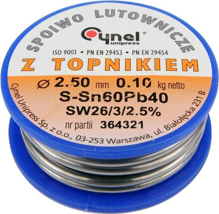 Toya Sa Poland Lydmetalio viela Ø 2,50mm. 100g su fliusu (76822)