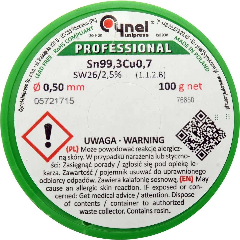 Toya Sa Poland Lydmetalis be švino | Ø 0.5 mm | 100g (76850)