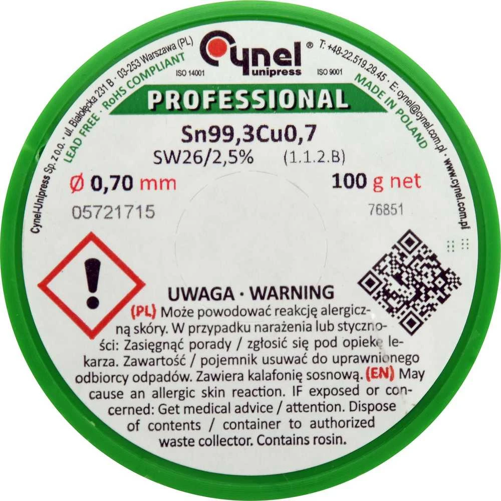 Toya Sa Poland Lydmetalis be švino | Ø 0.7 mm | 100g (76851)