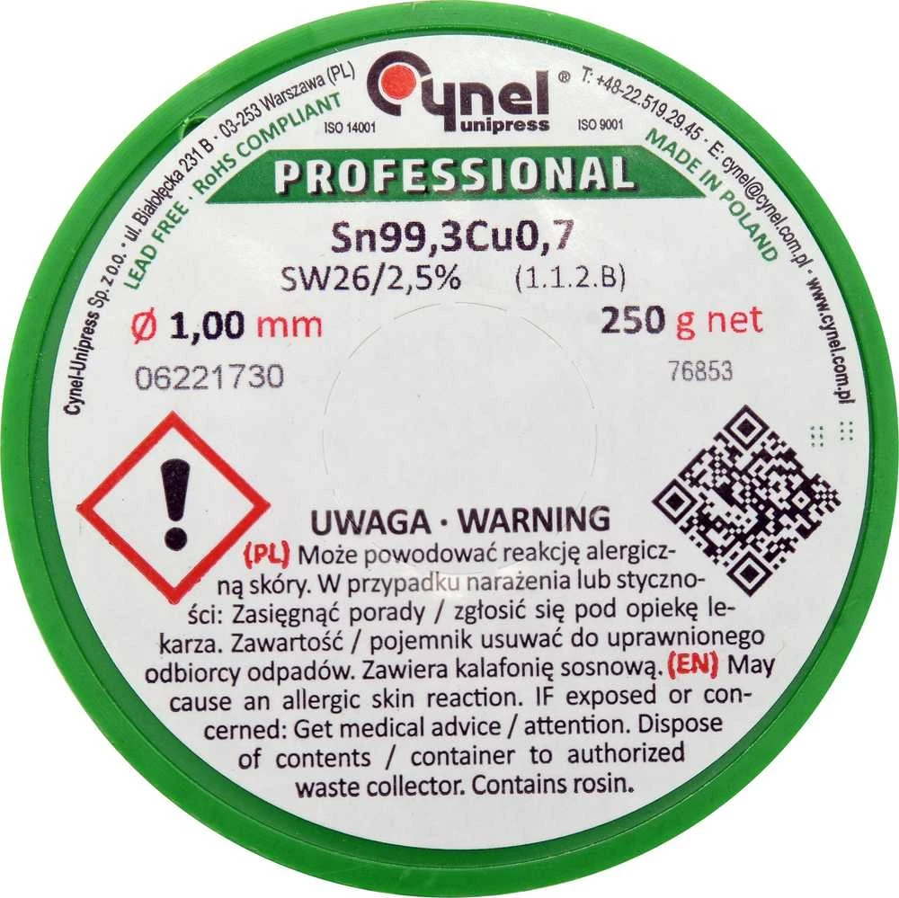 Toya Sa Poland Lydmetalis be švino | Ø 1.0 mm | 250g (76853)