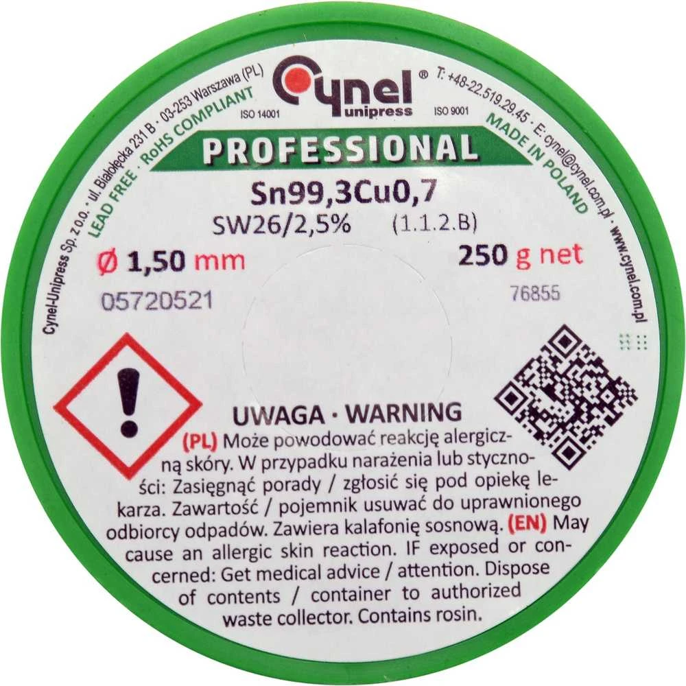 Toya Sa Poland Lydmetalis be švino | Ø 1.5 mm | 250g (76855)