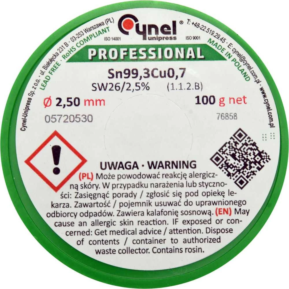 Toya Sa Poland Lydmetalis be švino | Ø 2.5 mm | 100g (76858)