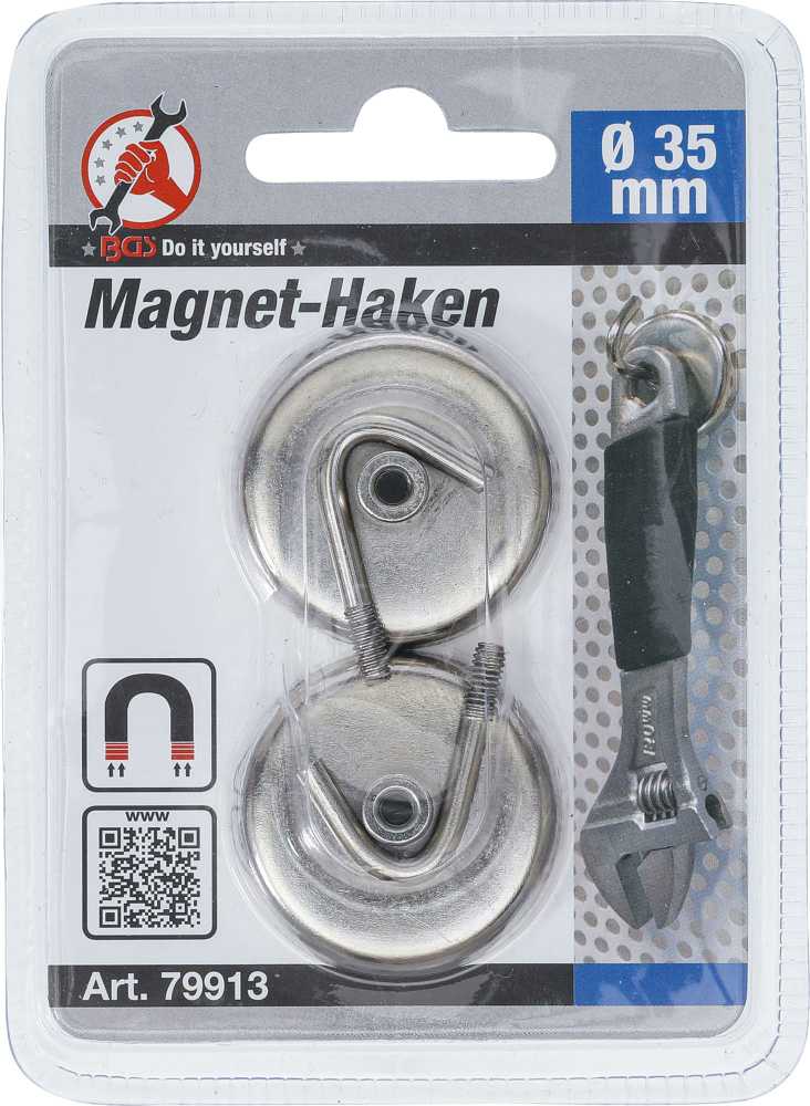Bgs Technic Magnetinis kablys | apvalus | Ø 34 mm | 2 vnt. (79913)