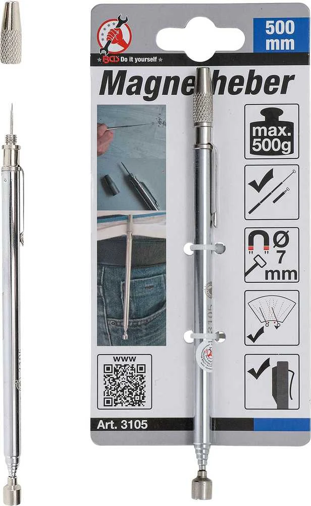 Magnetinis keltuvas su adata | 660 mm | trauka 0,5kg (3105)